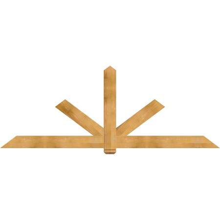 Ekena Millwork Kennewick Rough Sawn Timber Gable Bracket, Western Red Cedar, 108"W x 40"H x 2"D x 6"F, 9/12 Pitch GBW108X40X0206KEN00RWR